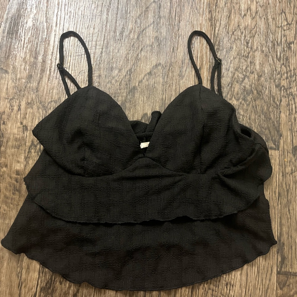 O'Neill Black Textured Crop Top